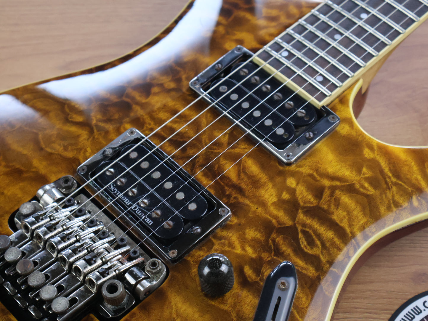 2012 Ibanez Prestige S5420QD HH S Series w/Seymour Duncan's (Tiger Eye)