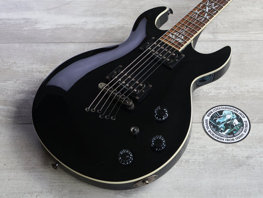 2002 Schecter Diamond Series Scorpion Tribal Baritone (Black)