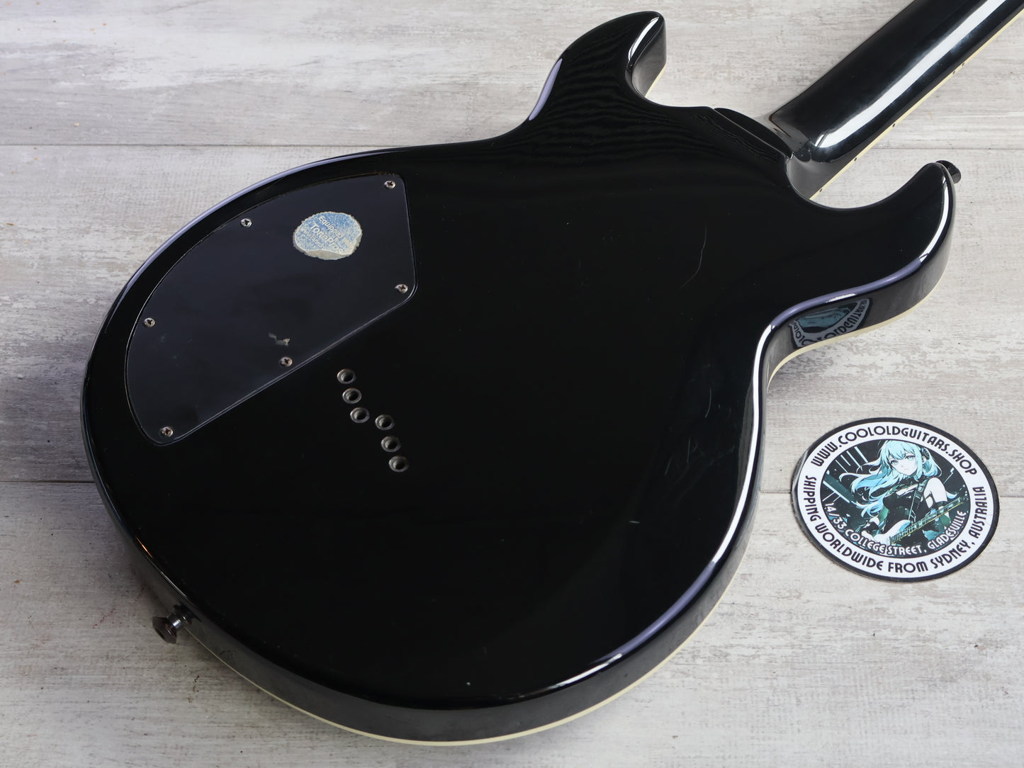 2002 Schecter Diamond Series Scorpion Tribal Baritone (Black)