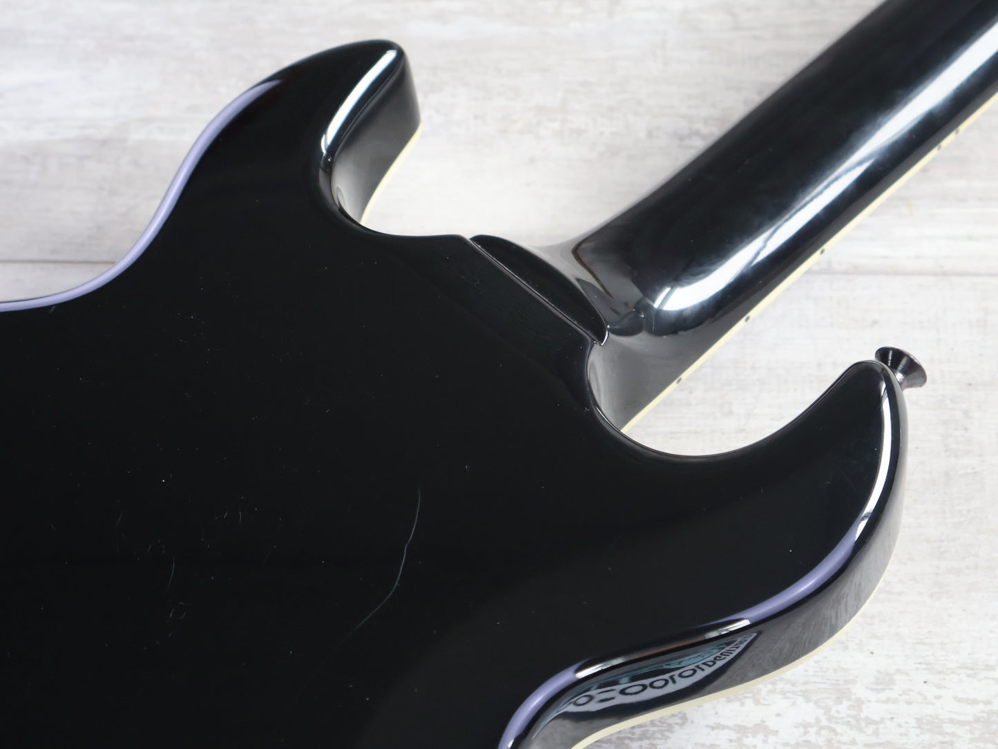 2002 Schecter Diamond Series Scorpion Tribal Baritone (Black)