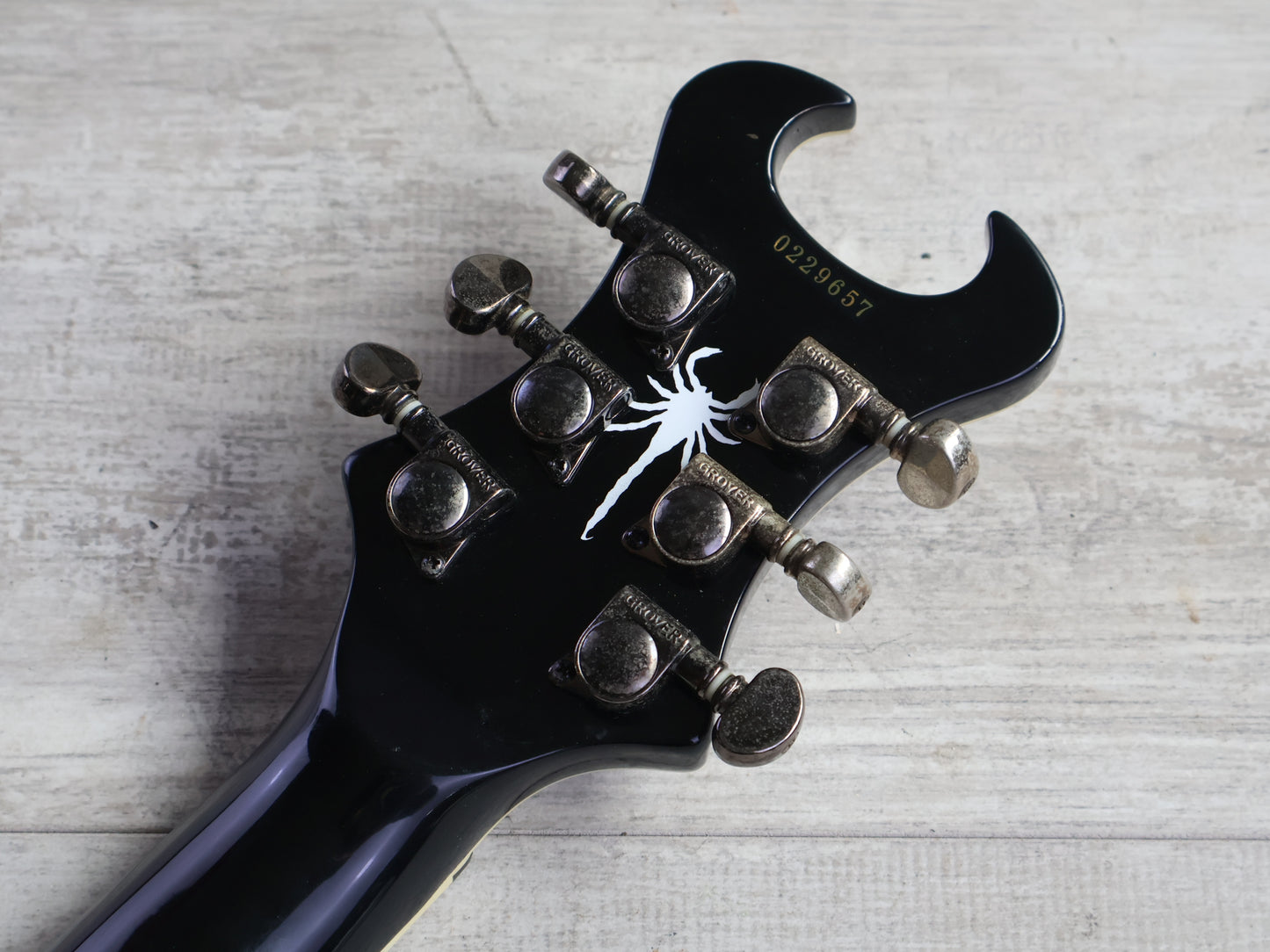 2002 Schecter Diamond Series Scorpion Tribal Baritone (Black)