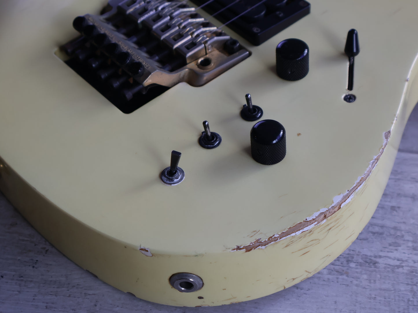 1988 Ibanez Japan RG670 HSS Superstrat w/Fernandes Sustainer (Pearl White)