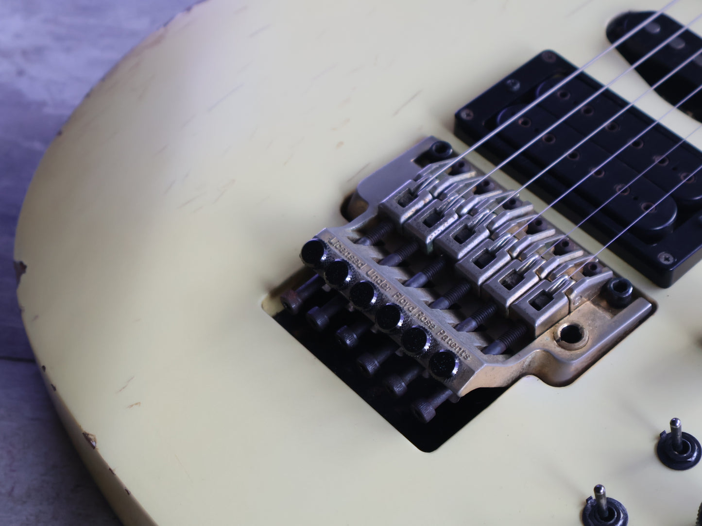 1988 Ibanez Japan RG670 HSS Superstrat w/Fernandes Sustainer (Pearl White)