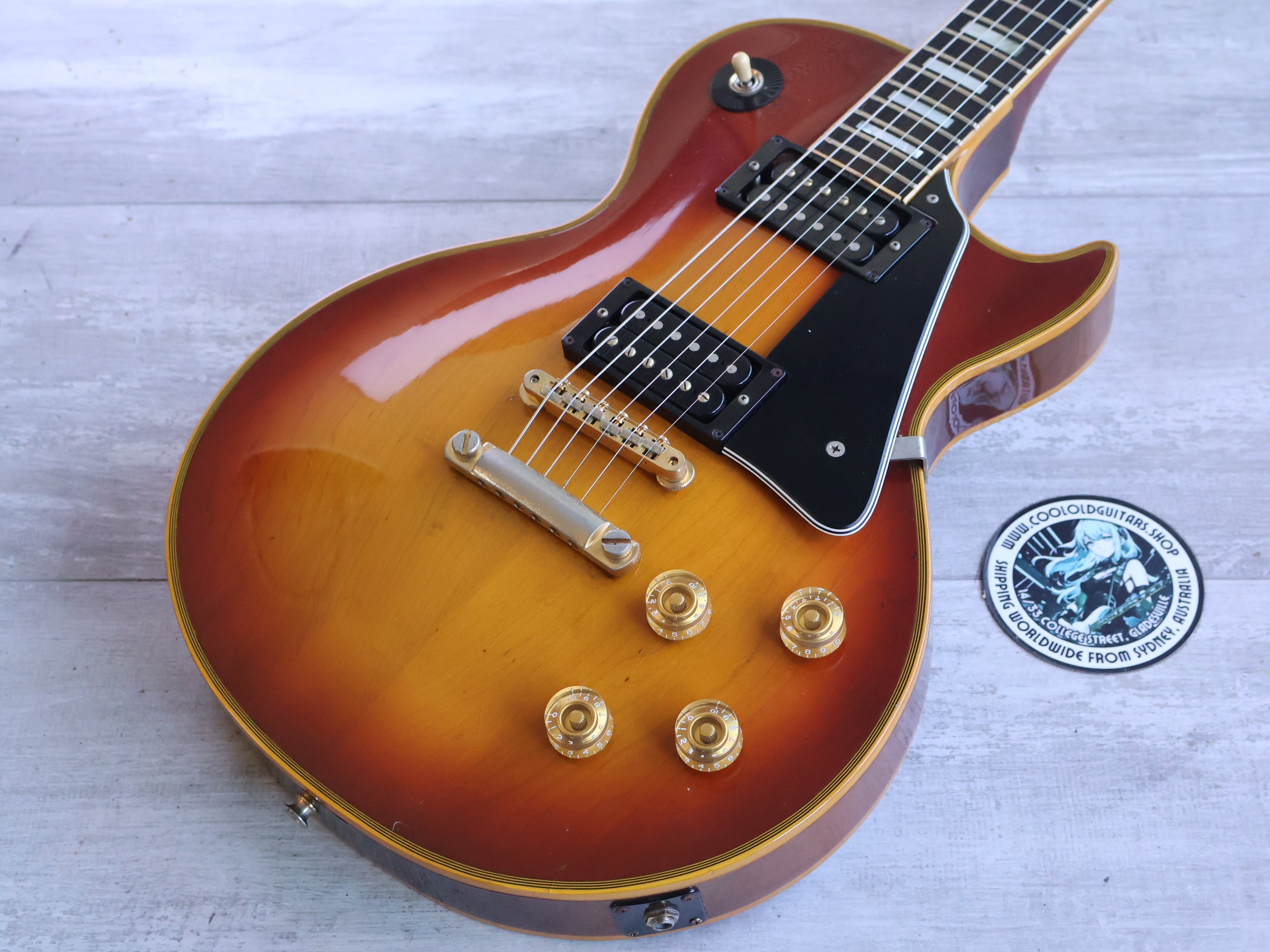 Greco レスポールカスタムEG-1000 1976年フジゲン製使用頻度低 1976 Greco Japan EG-1000R Les Paul Custom (Cherry Sunburst) – Cool