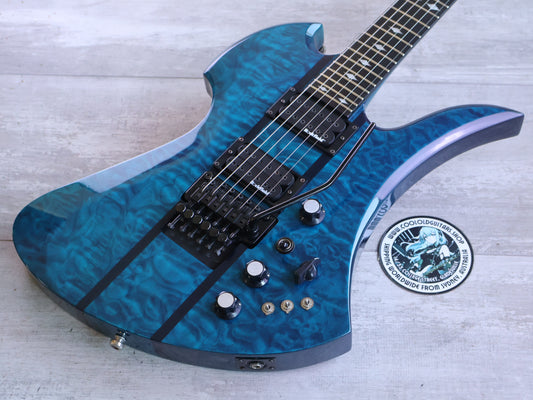 2011 BC Rich Korea Mockingbird ST Neckthrough (Transparent Blue)