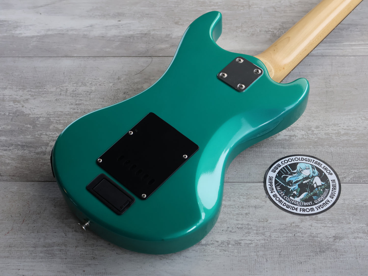 Marine Rider Japan Mini Mosrite Travel Guitar (Metallic Turquoise)