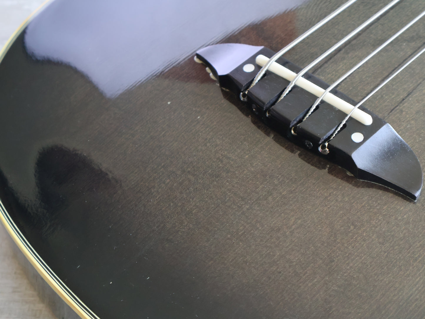 1990 Greco GEB-1000 Acoustic Bass (Charcoal Burst)