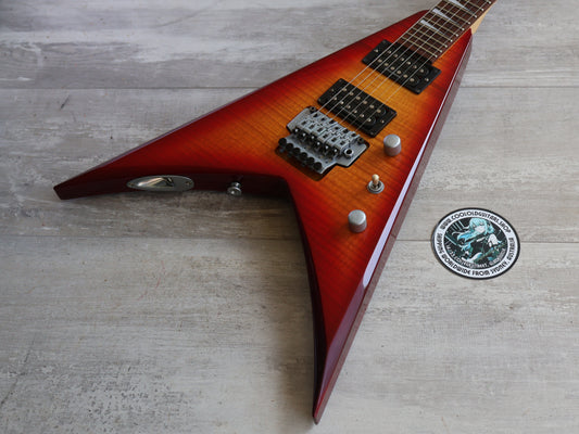 1996 Grover Jackson Japan KV-c.u.65 King V Flying V (Cherry Sunburst)