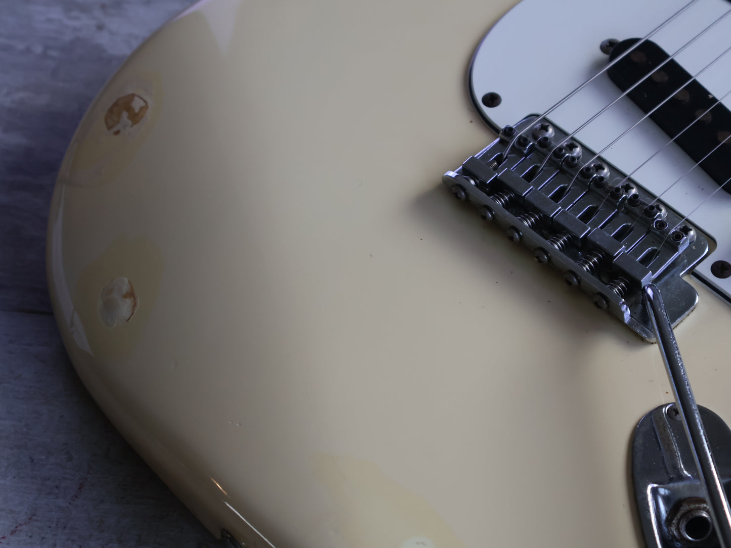 1991 Fender Japan ST72-600SC Scalloped Blackmore Stratocaster (Aged White)