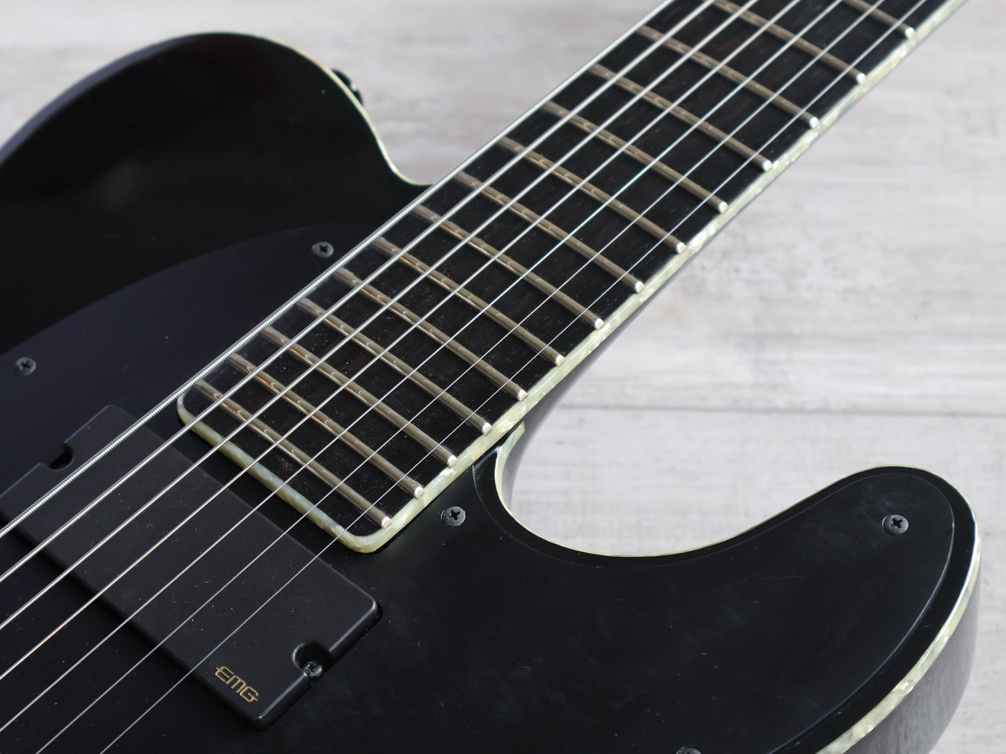 2013 ESP Japan E-II T-B7 Baritone 7-String Telecaster (Black)