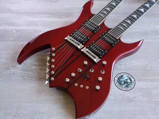 2019 BC Rich "Rich B" Legacy Double Neck 6/12 (Transparent Red)