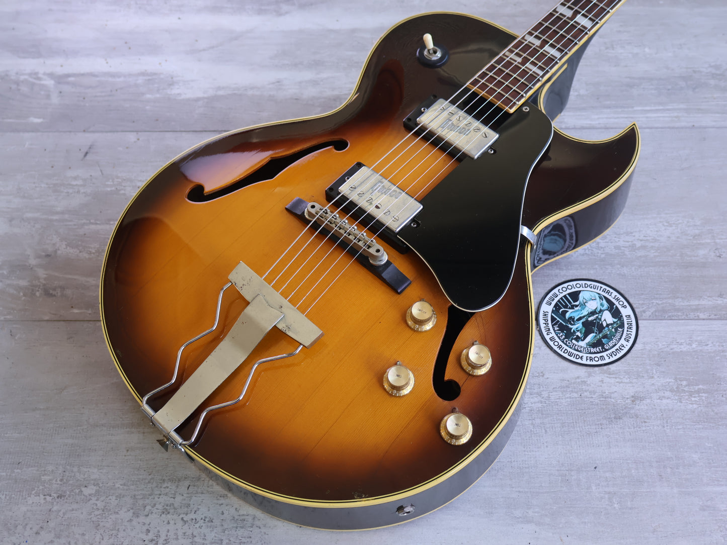 1974 Greco Japan S-55 ES-175 Hollowbody Jazzbox (Brown Sunburst)