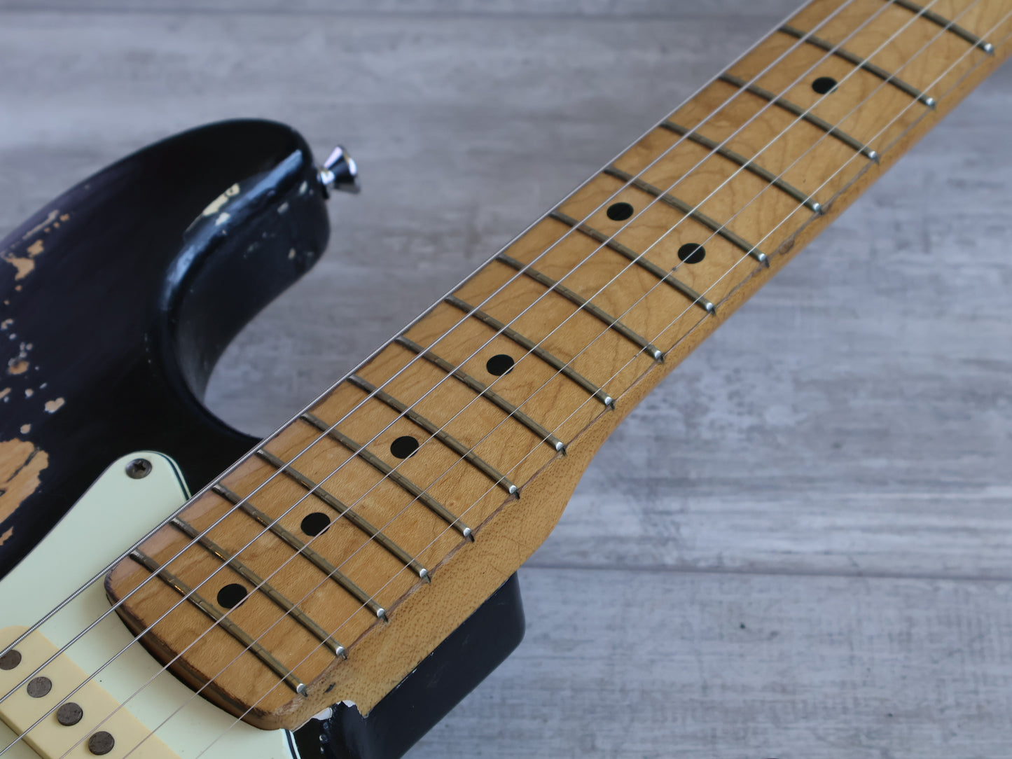 2002 Fender Japan ST72-58US '72 Reissue Stratocaster (Heavy Relic Black)