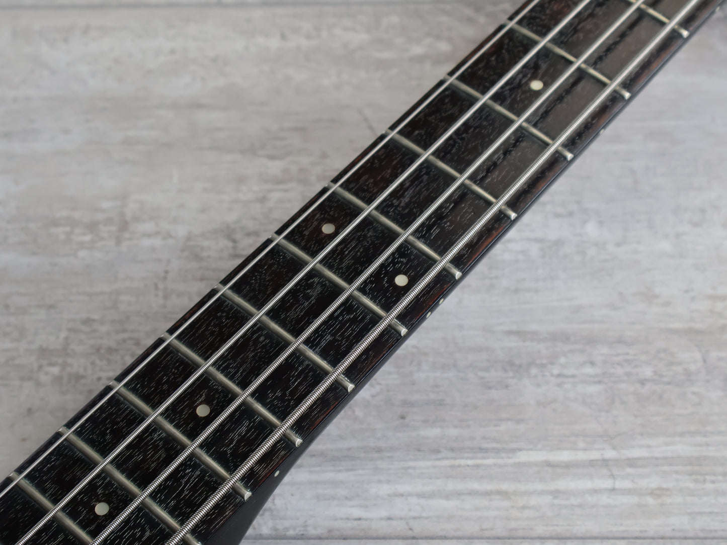 1985 Vantage Japan X-33 LH Left Handed Bass (Black)