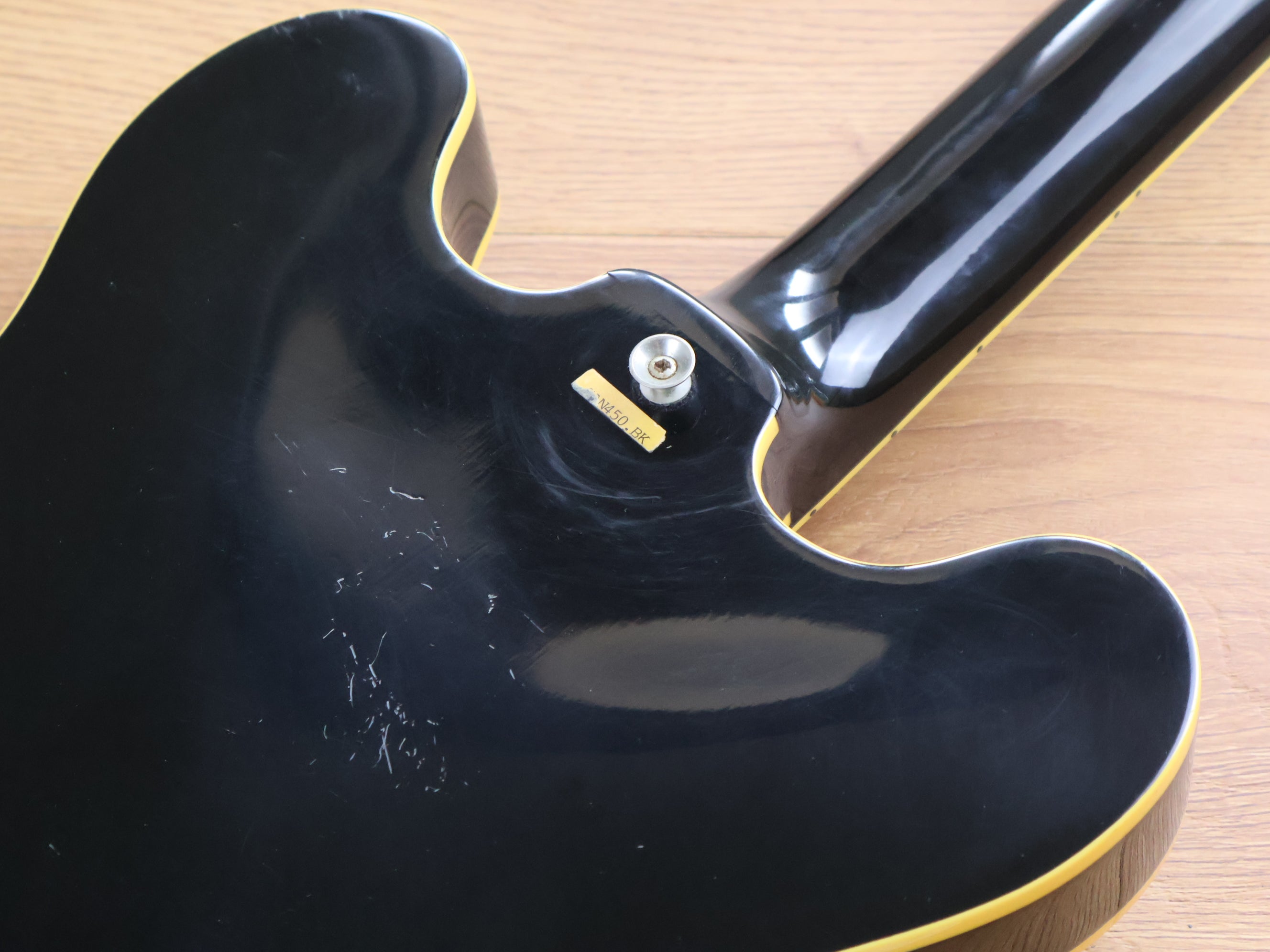 1994 Samick Korea SAN-450 Semi-Hollowbody (Black) – Cool Old Guitars