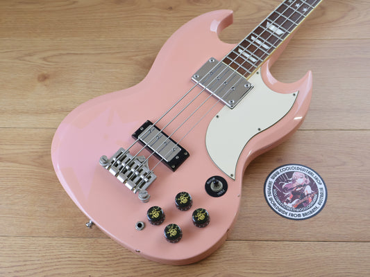 2007 Burny PEB-65 Swanky Spider SG Bass (Pale Pink)