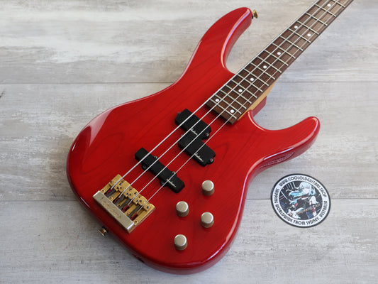 1992 Charvel Jackson Japan CSB-070 PJ Medium Scale Bass (See-Thru Red)