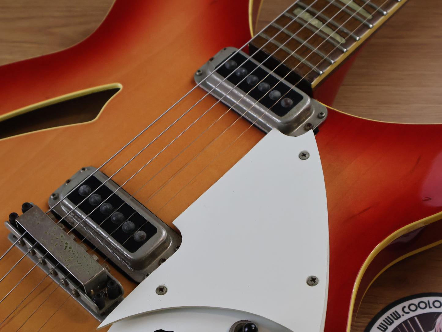 1991 Greco RG-100 Semi Hollowbody Double Cutaway (Fireglo)