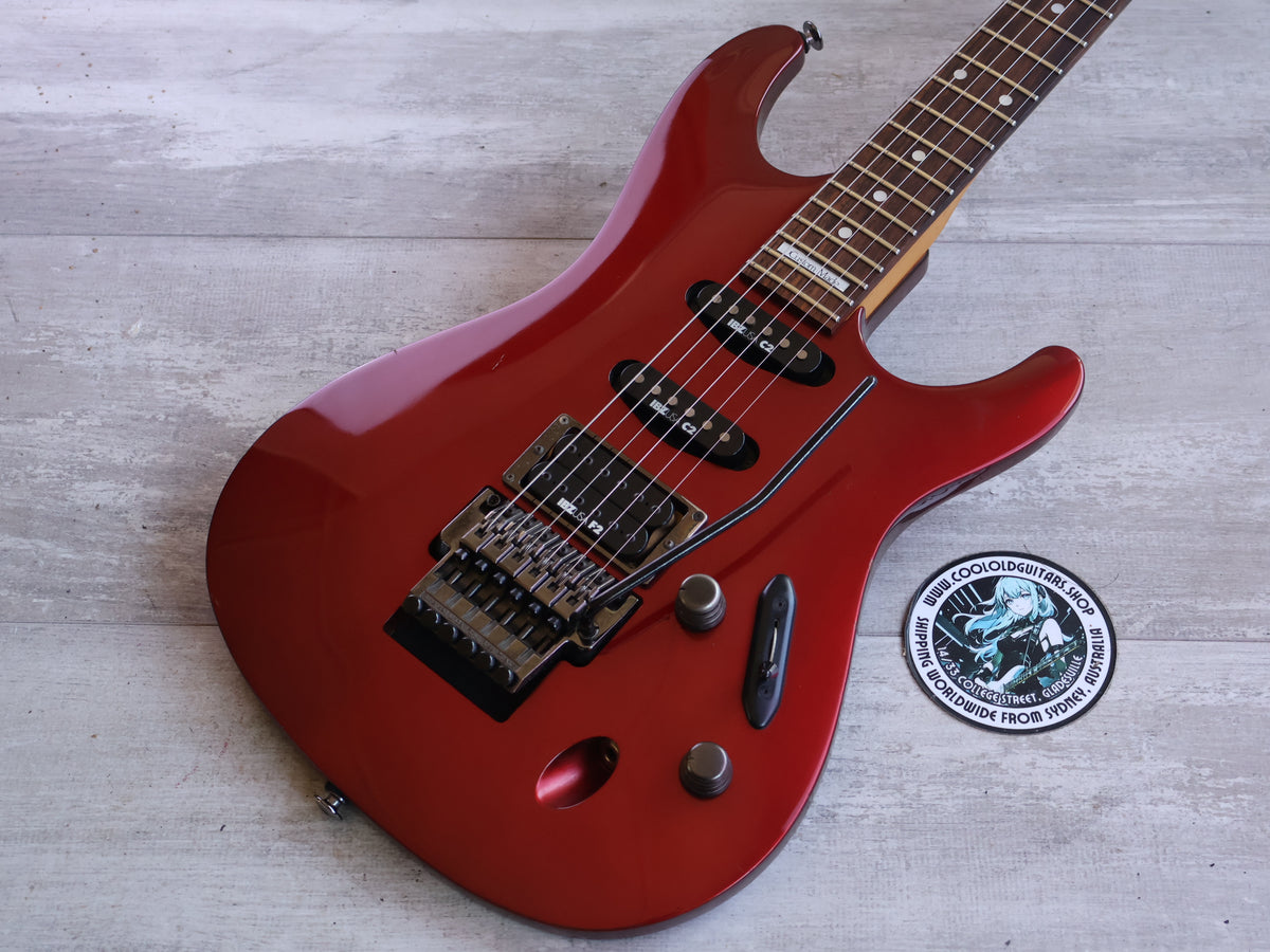 1991 Ibanez Japan 540S Saber HSS Superstrat (Lipstick Red)