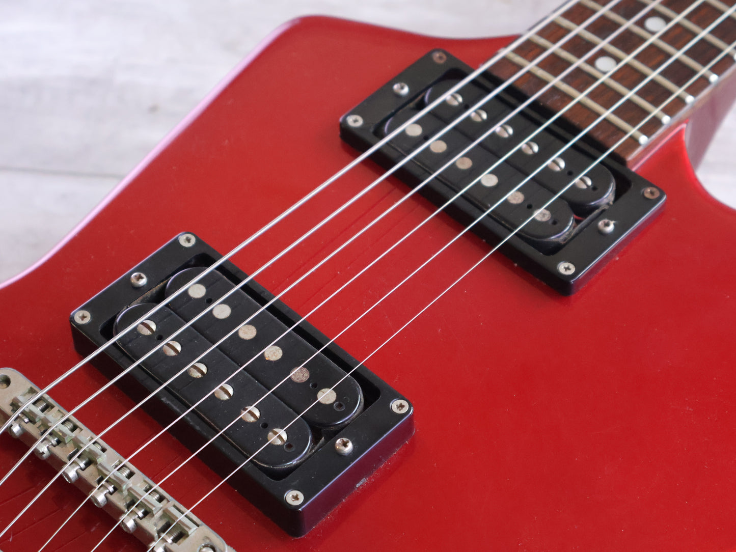 1984 Greco Japan "Store Order" Explorer Electric Guitar (Metallic Red)