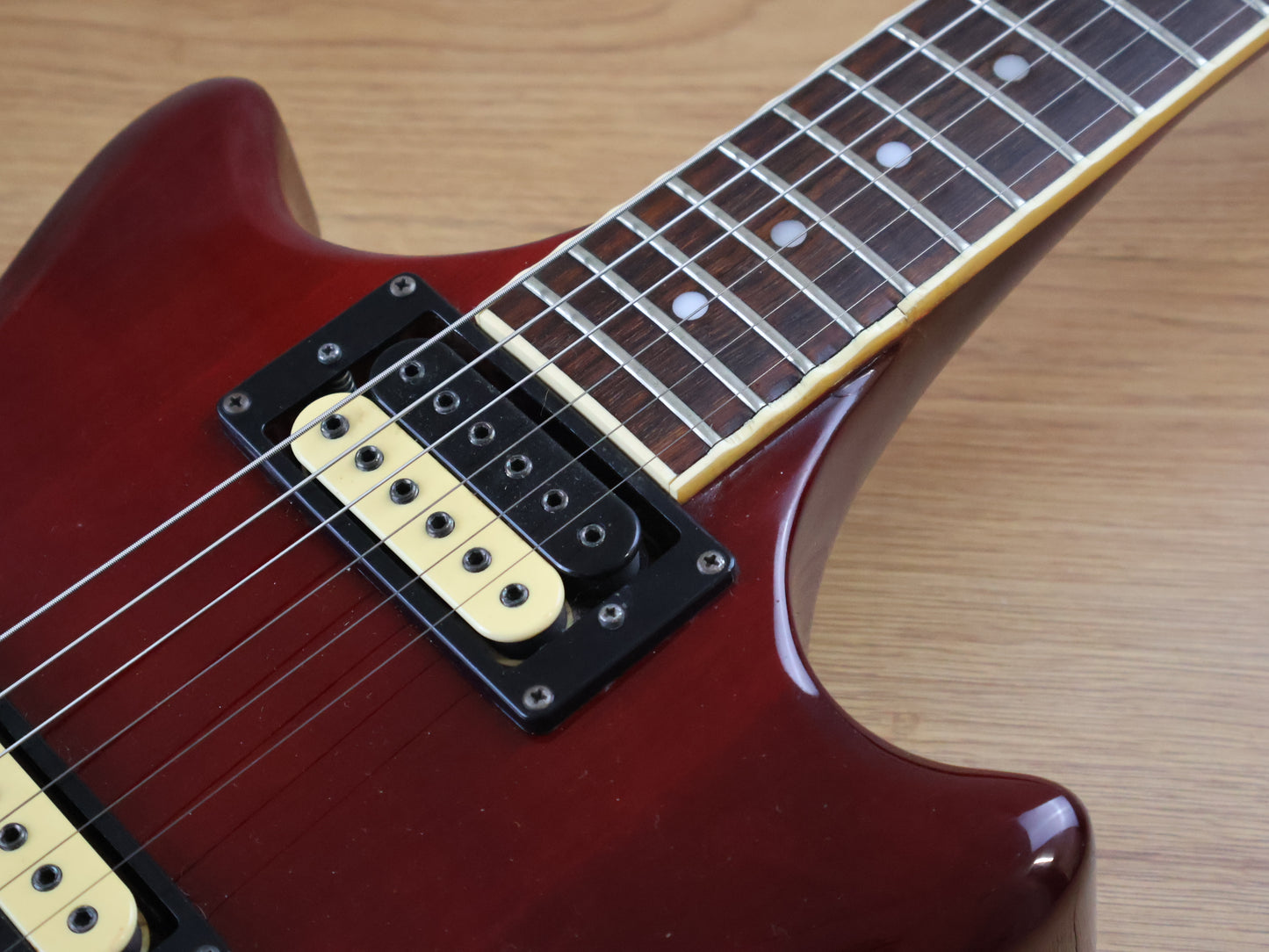 1970's Pearl Export Deluxe Double Cutaway SG (Transparent Red)