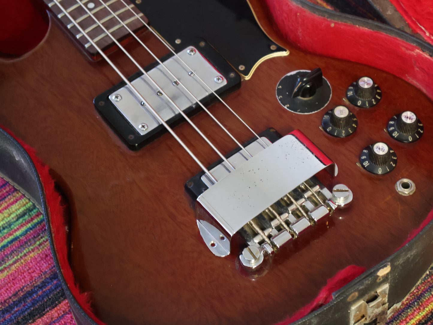 1995 Gibson USA EB-3 SG Bass (Faded Cherry Red)