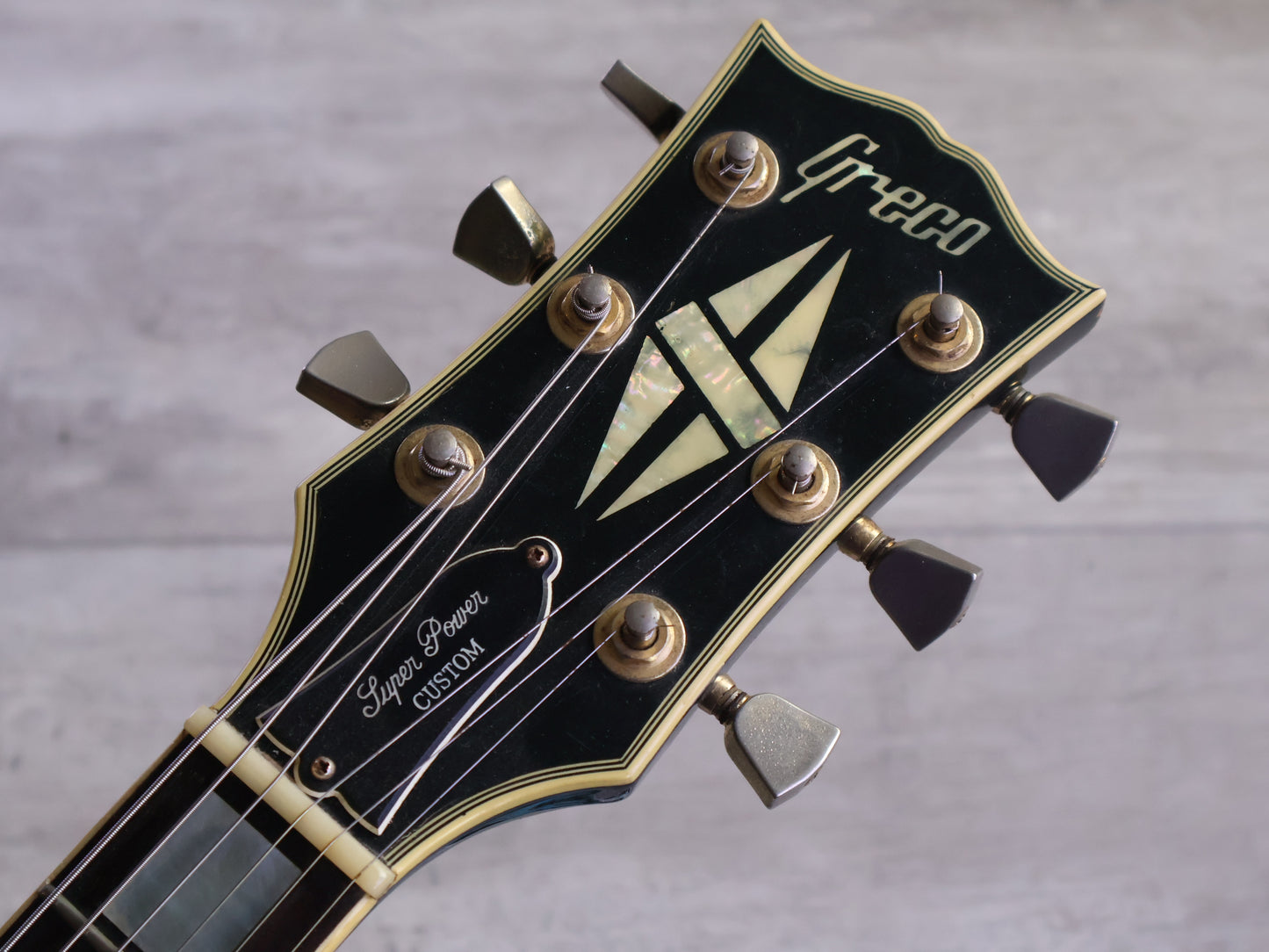 1981 Greco Japan EG-500C Super Power Les Paul Custom w/Bigsby (Ebony)