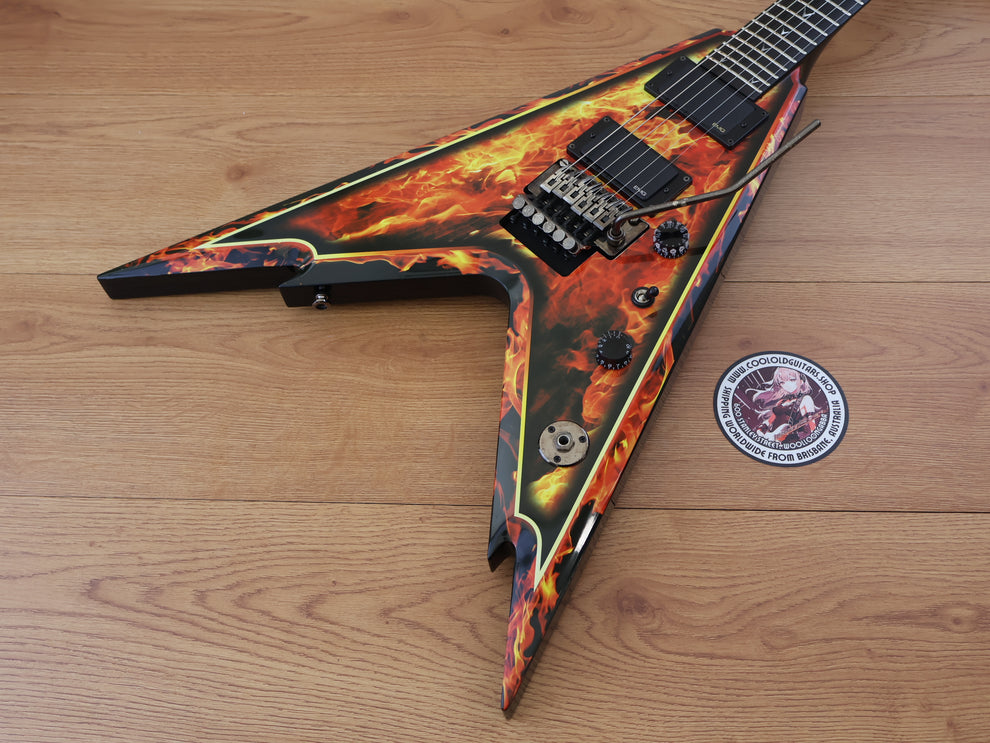Dean Rzr Razorback Explosion 2007 Dean Korea Dimebag Model Razorback V (Explosion) – Cool Old Guitars