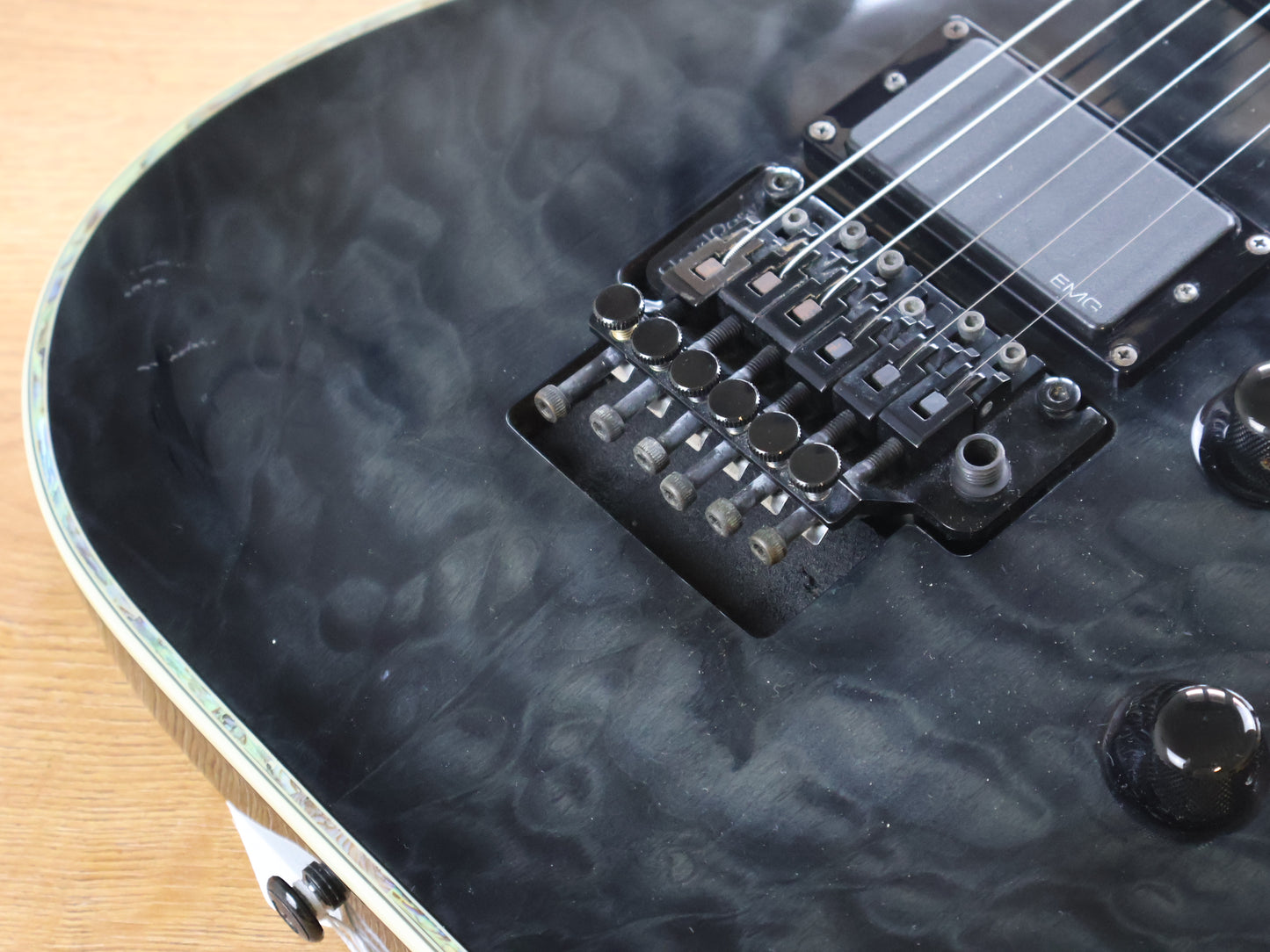 2007 ESP LTD MH-1000FR Deluxe w/EMG's (See Thru Black)