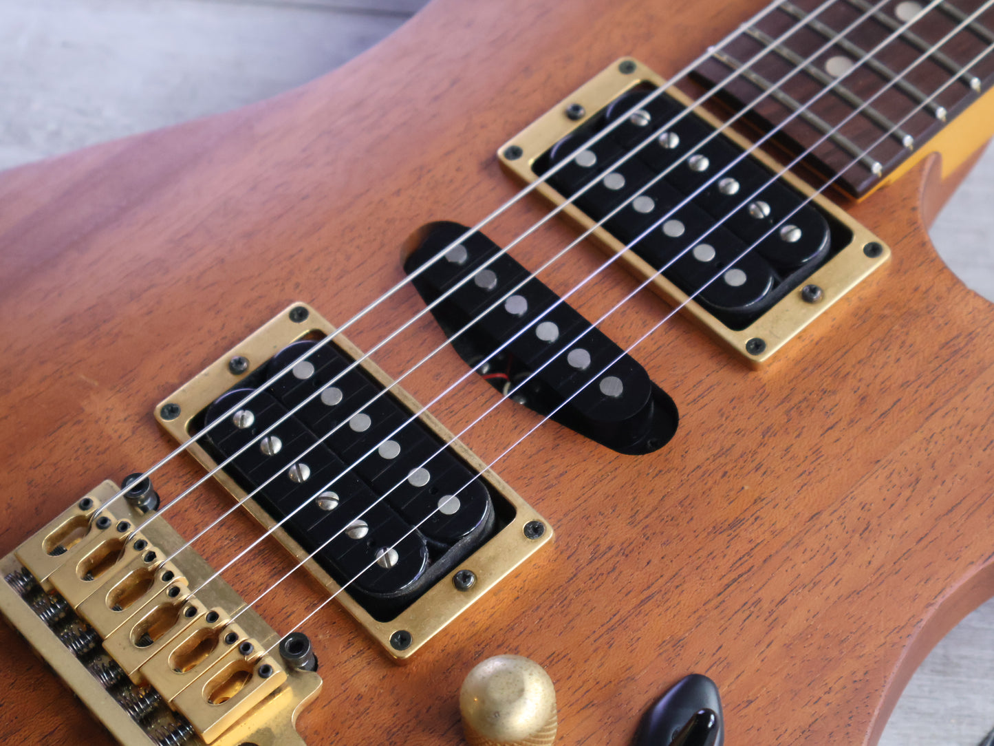 1994 Ibanez SV470 S-Series Saber HSH Superstrat (Natural Oil)