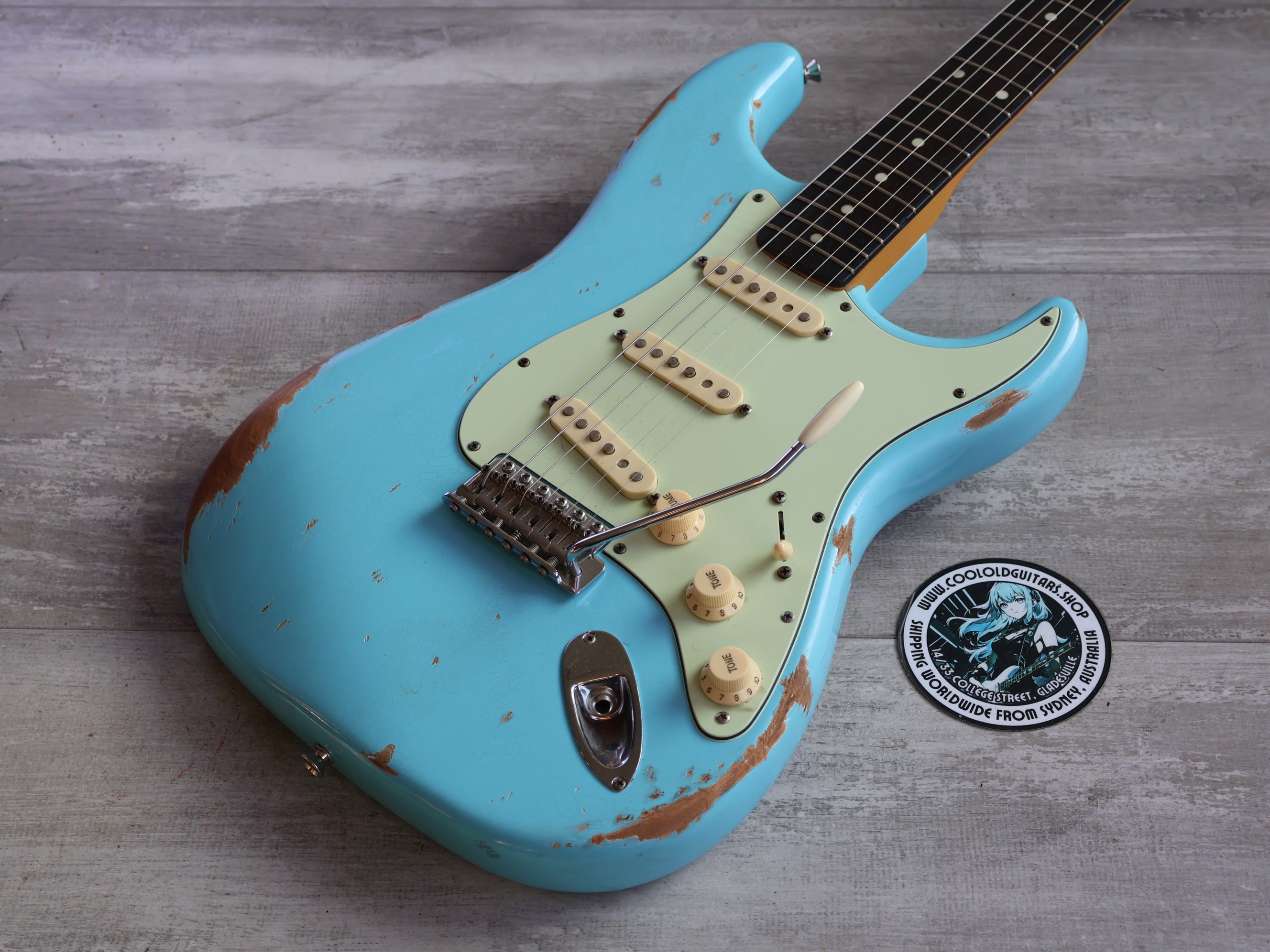 1989 Fender Japan '62 Reissue Stratocaster (Nitro Daphne Blue