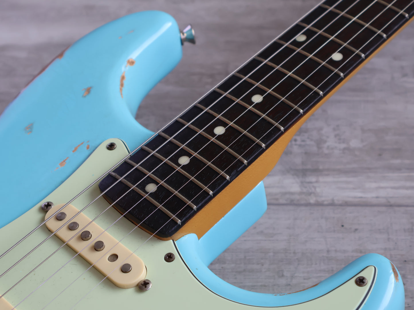 1989 Fender Japan '62 Reissue Stratocaster (Nitro Daphne Blue Refinish)