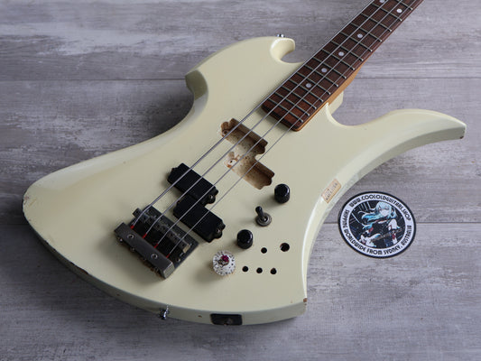 1986 BC Rich Japan NJ Series MB-20 Mockingbird Bass w/EMG (Vintage White)