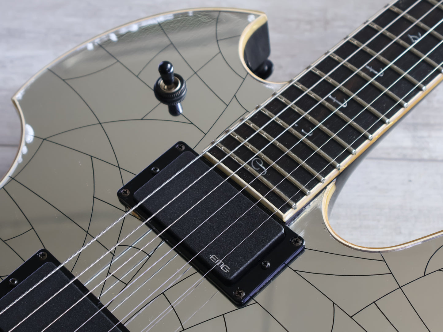 2008 BC Rich Jake Pitts Pro X Signature Model Mockingbird (Cracked Mirror)