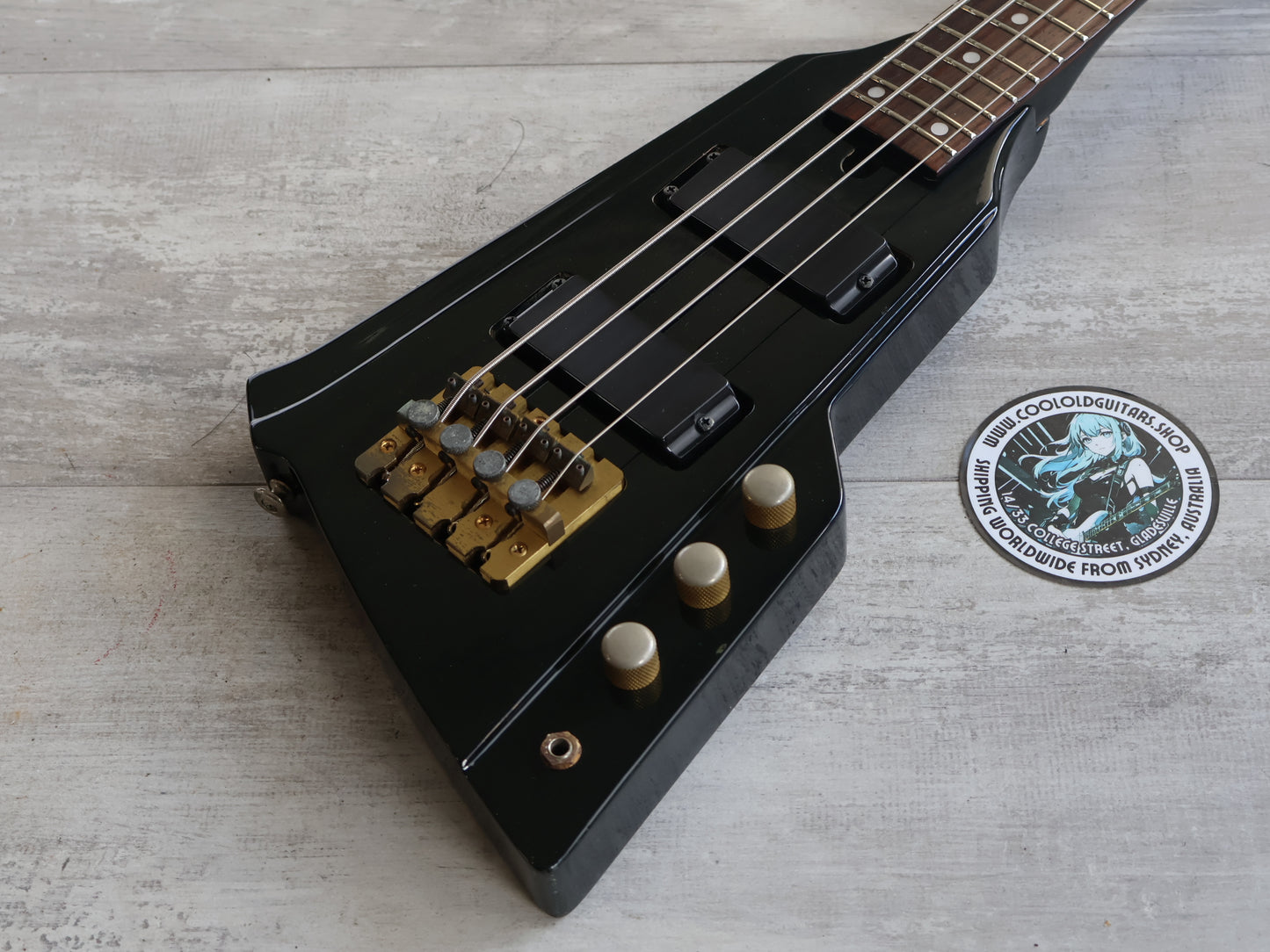 1984 Aria Pro II Japan WL Series "Wedge" Bass (Black)