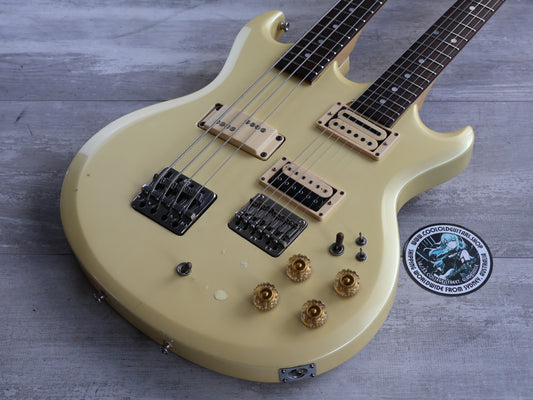 1982 Aria Pro II Japan Cardinal Guitar/Bass Doubleneck Custom Order (Pearl White)