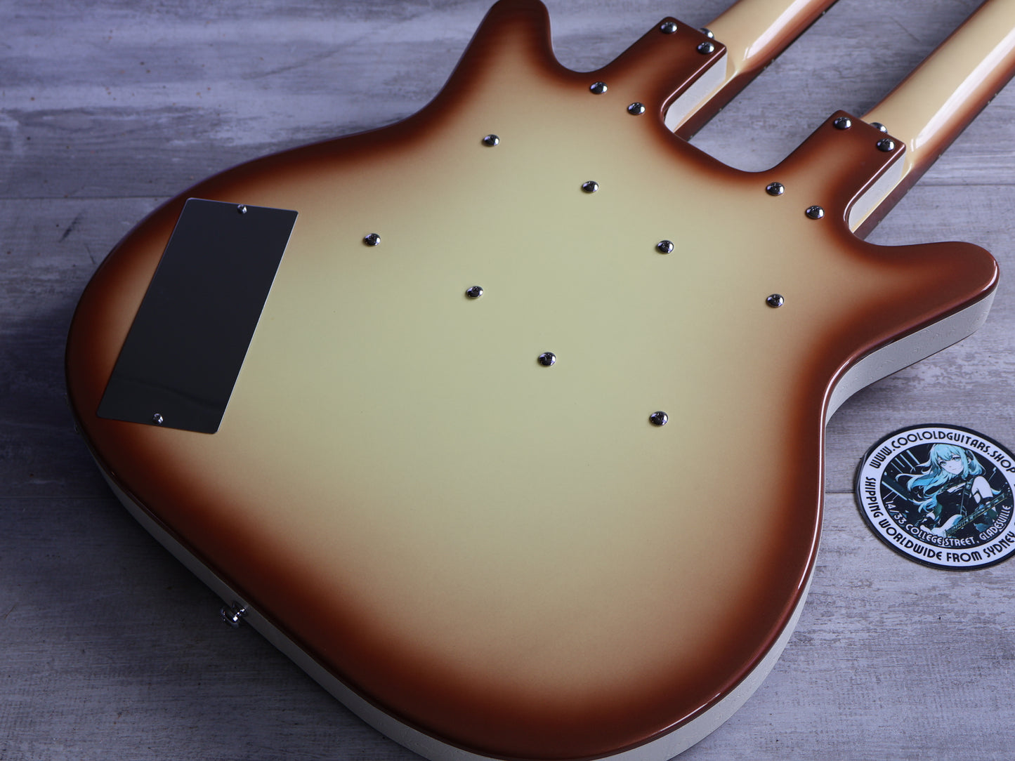 2000's Danelectro DB604 Doubleneck Guitar/Bass (Copper Burst)