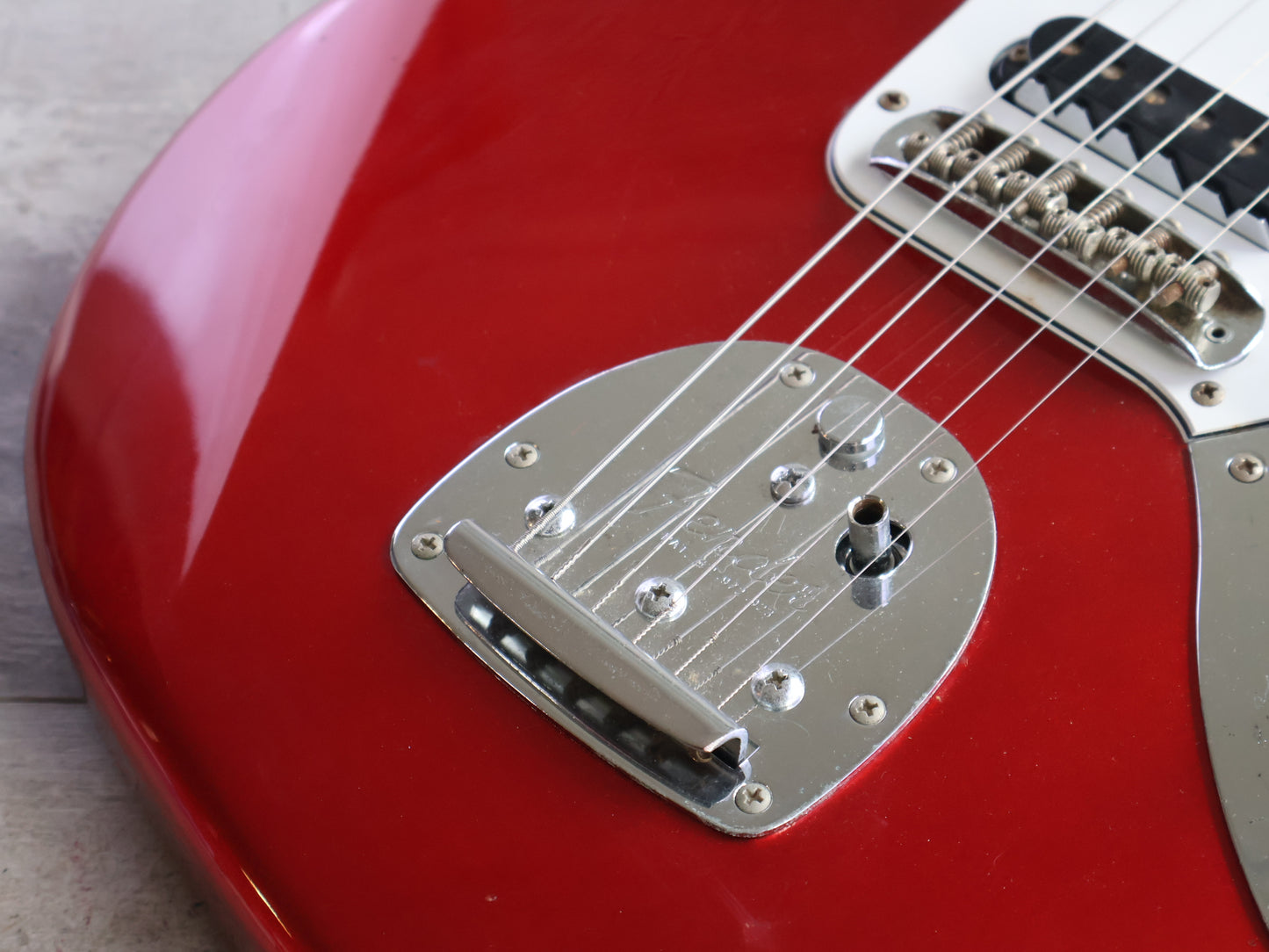 1999 Fender Japan JG66-85 '66 Reissue Jaguar (Candy Apple Red w/Matching Headstock)