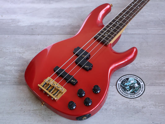 1988 Fender Japan PJR65 Jazz Bass Special PJ Active Contemporary Bass (Chrome Red)