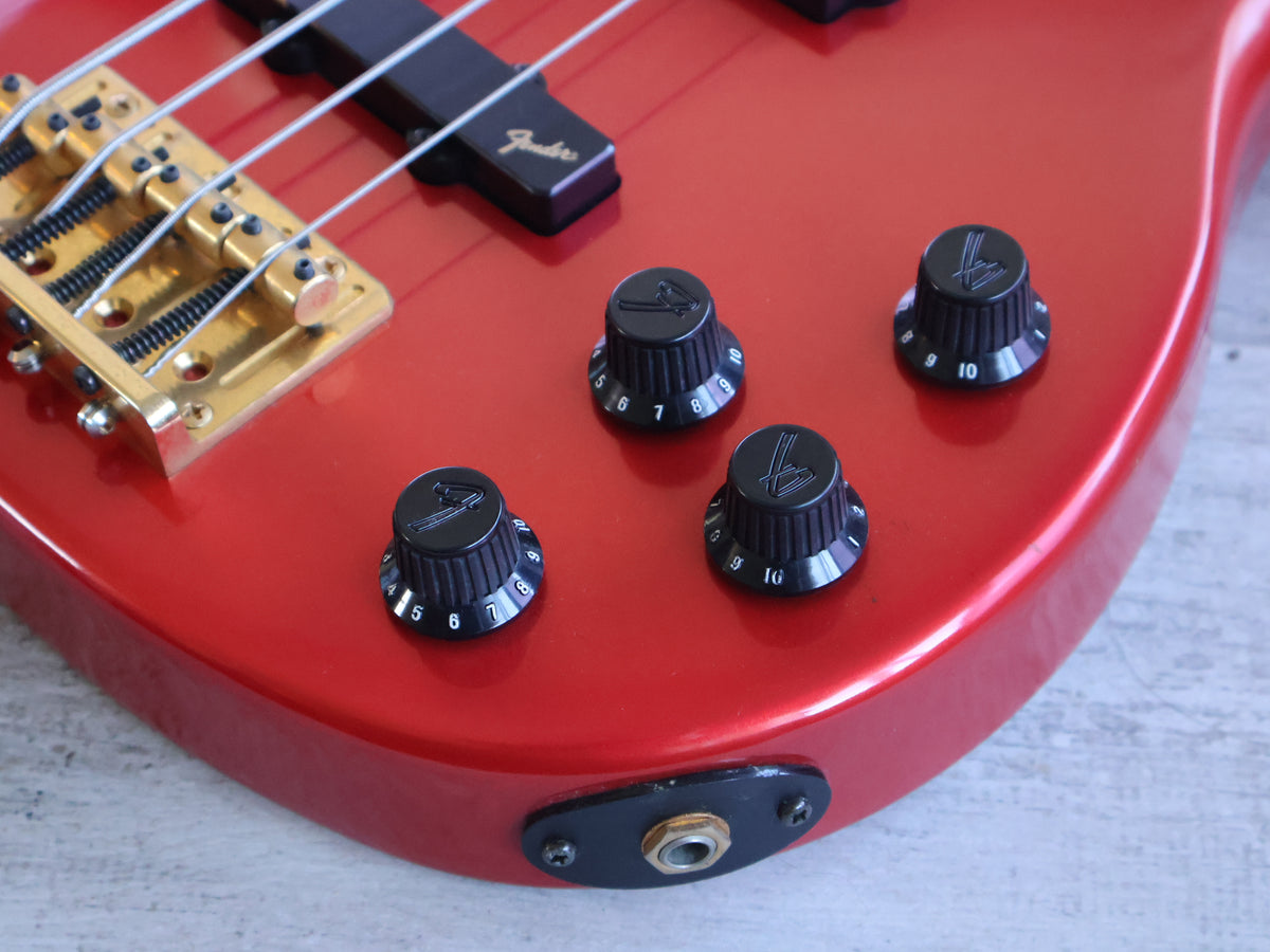 1988 Fender Japan PJR65 Jazz Bass Special PJ Active Contemporary Bass (Chrome Red)