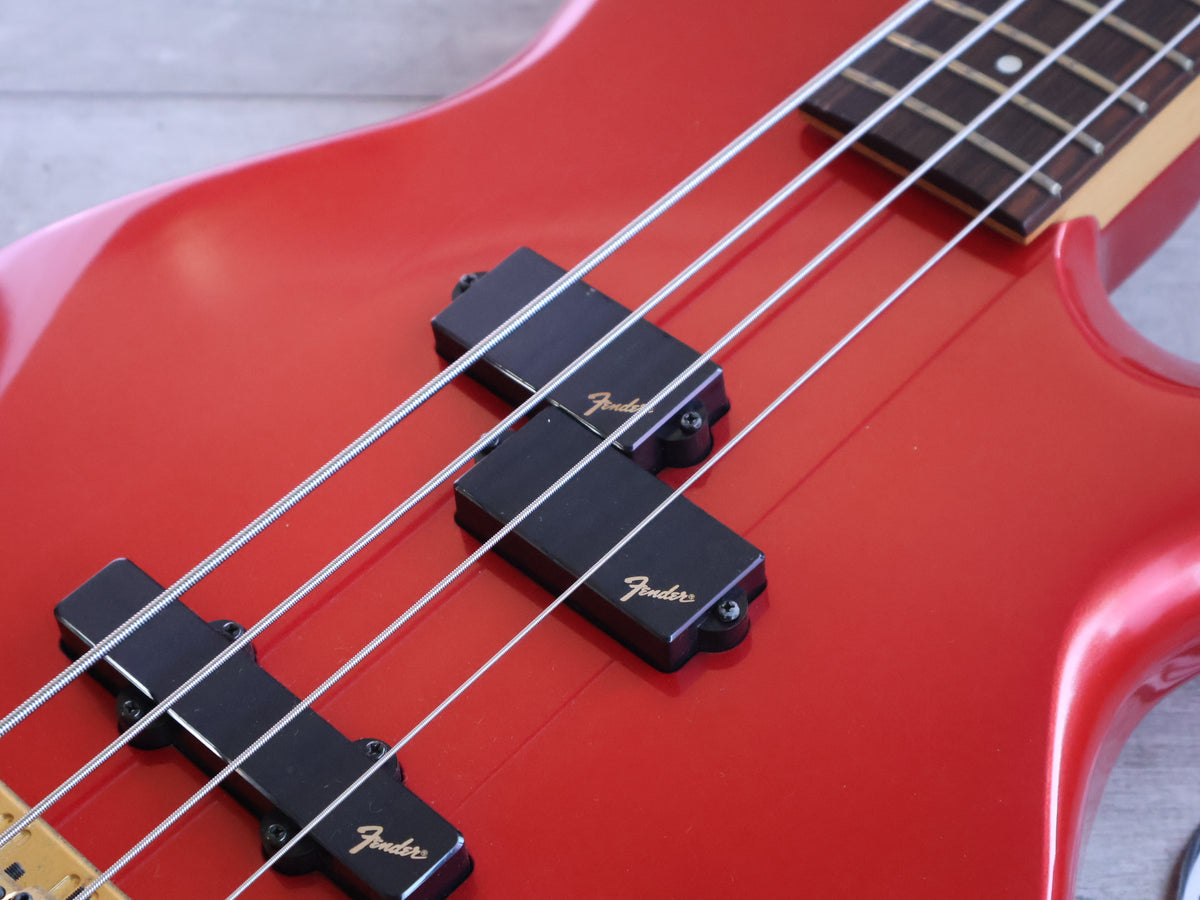 1988 Fender Japan PJR65 Jazz Bass Special PJ Active Contemporary Bass (Chrome Red)