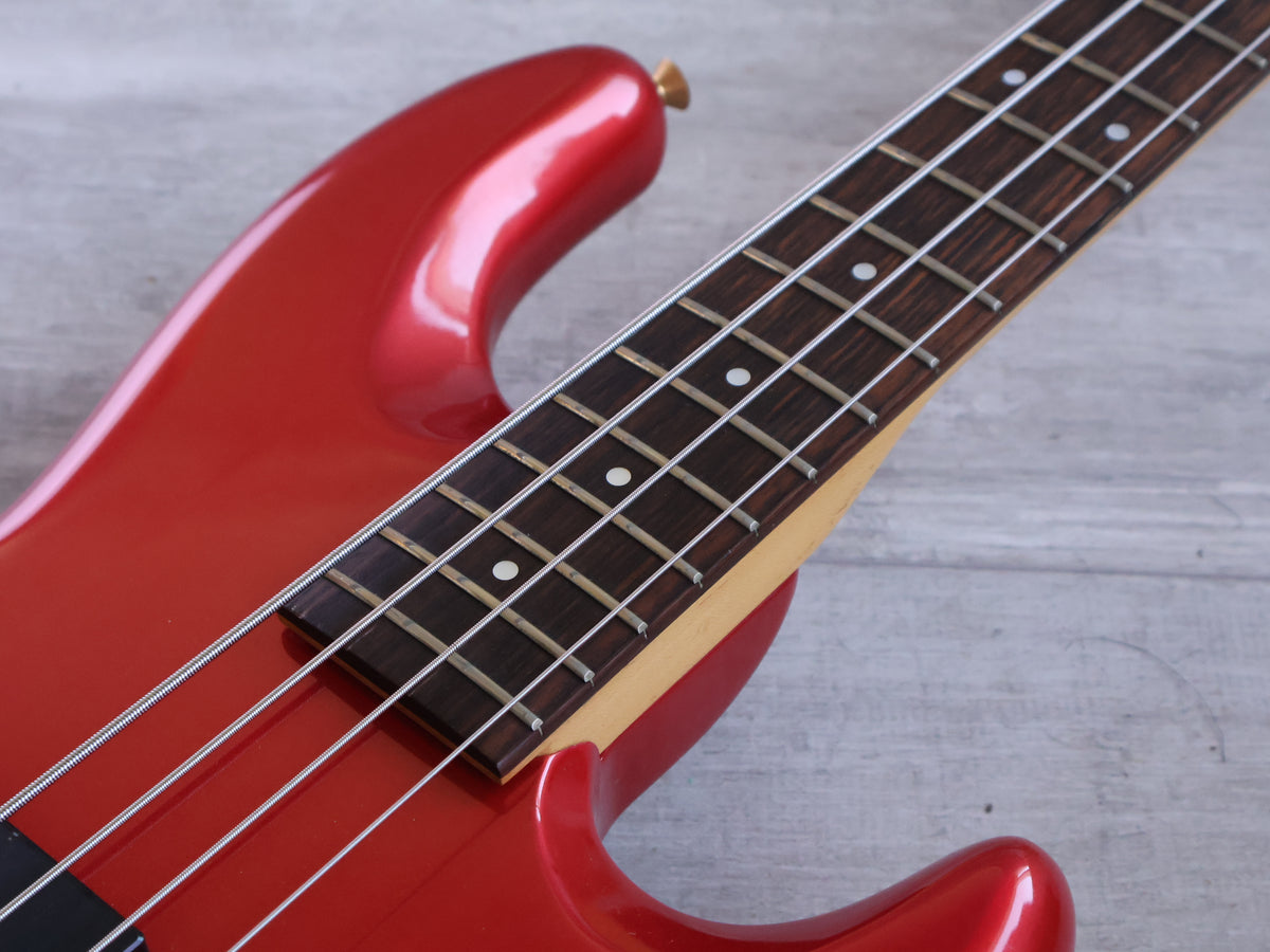 1988 Fender Japan PJR65 Jazz Bass Special PJ Active Contemporary Bass (Chrome Red)