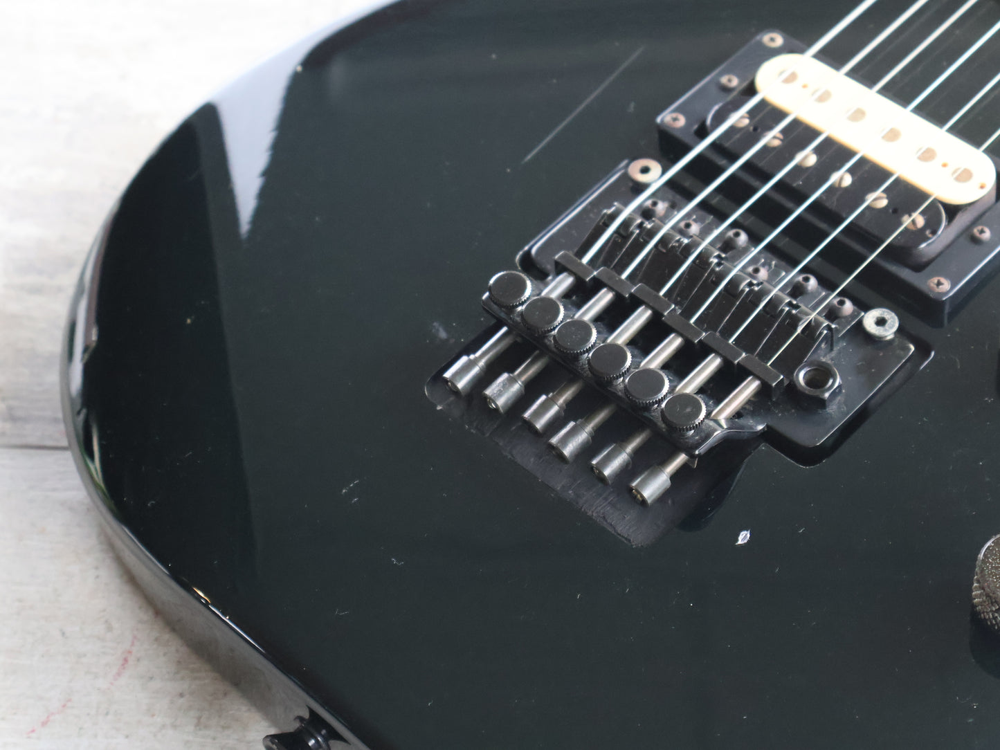 1990 Kramer (by ESP Japan) MK-II B HH Superstrat (Black)