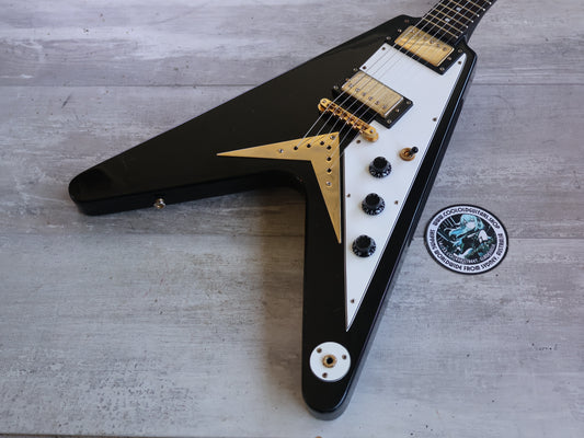1999 Epiphone Korea '58 "Korina" Reissue Flying V (Black)