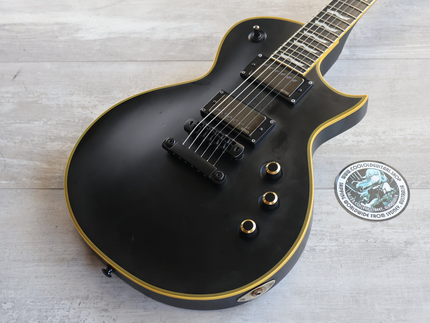 2010 LTD Korea (by ESP) EC-1000 Deluxe Eclipse Single Cutaway (Vintage Black)