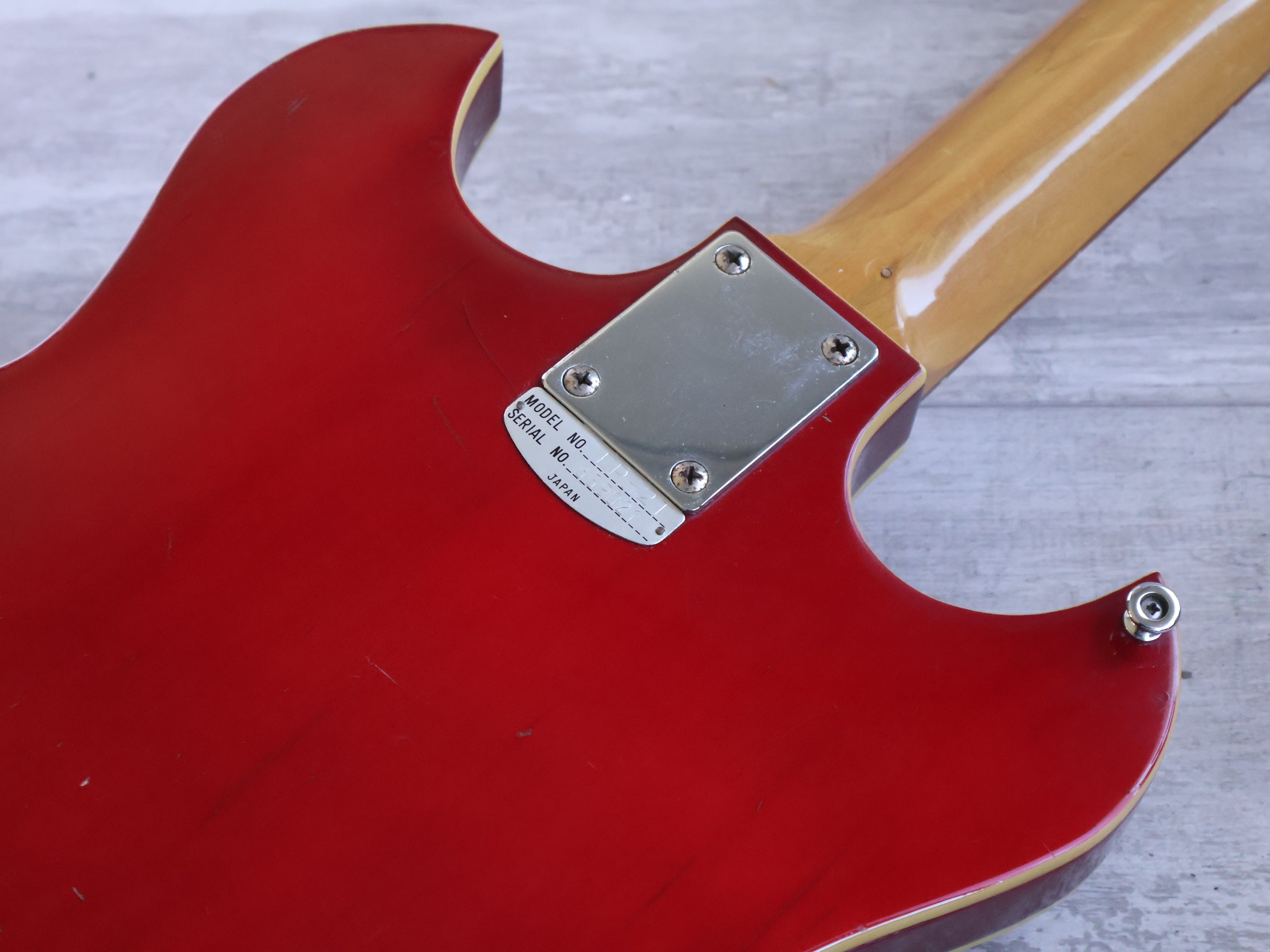 1960's Teisco Japan EP-2T Hollowbody w/Tremolo (Transparent Red