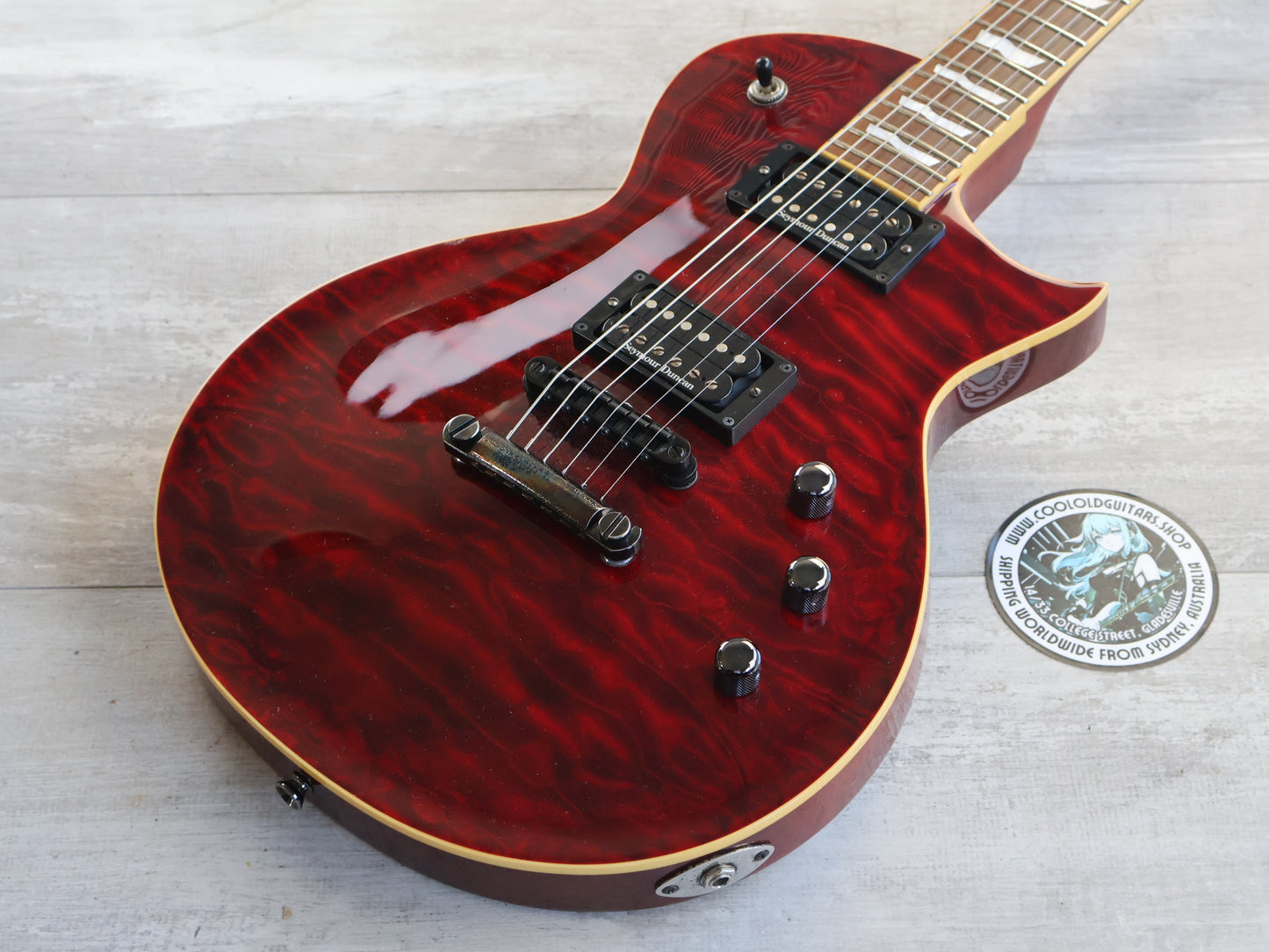 2011 Edwards (by ESP Japan) E-MA-105SD/QM Eclipse Single Cutaway (Black Cherry)