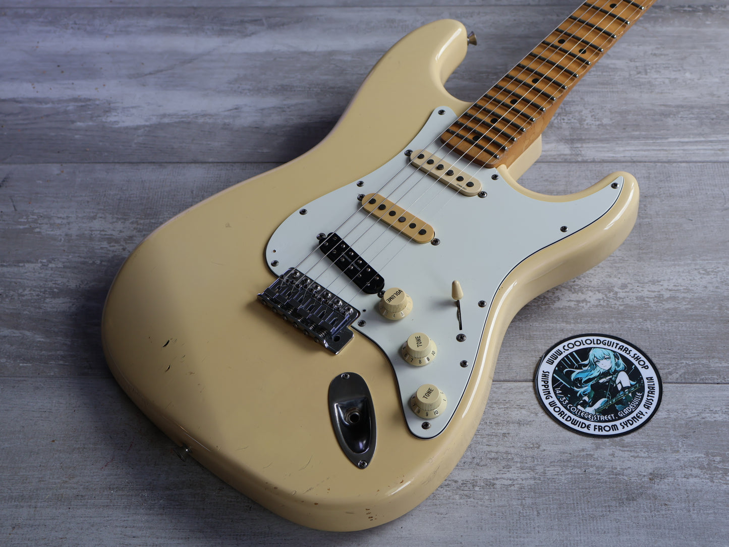 1991 Fender Japan ST72-860DSC Scalloped Yngwie Malmsteen Stratocaster (Aged White)