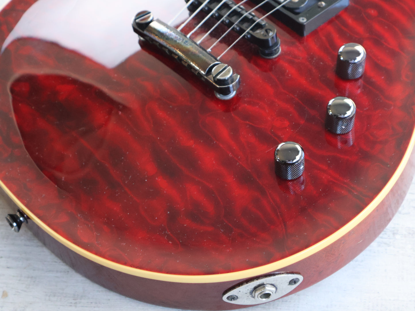 2011 Edwards (by ESP Japan) E-MA-105SD/QM Eclipse Single Cutaway (Black Cherry)
