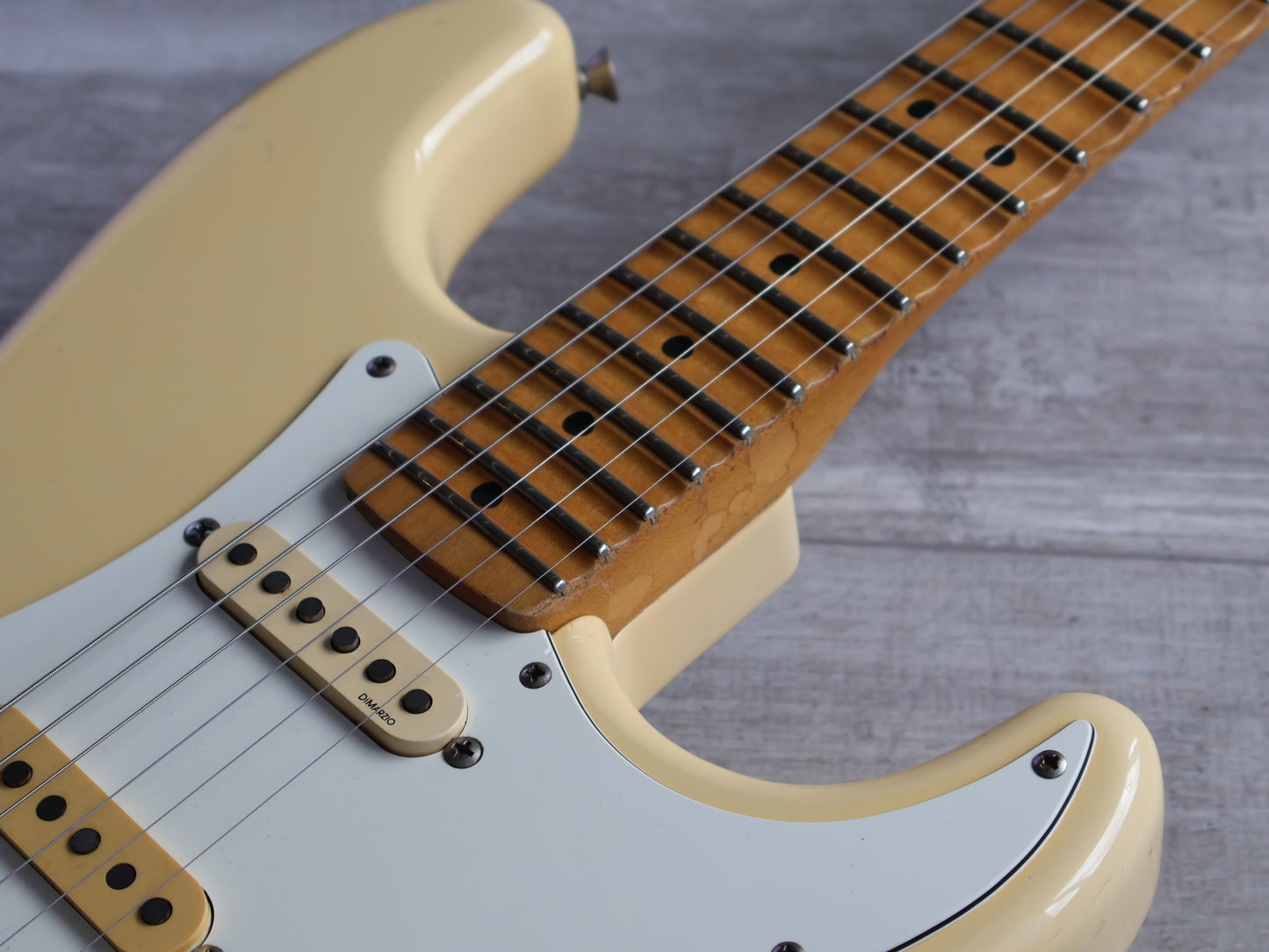 1991 Fender Japan ST72-860DSC Scalloped Yngwie Malmsteen Stratocaster (Aged White)